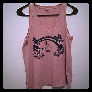 Whisper Cotton Tropical Souvenir Scoop Tank Top